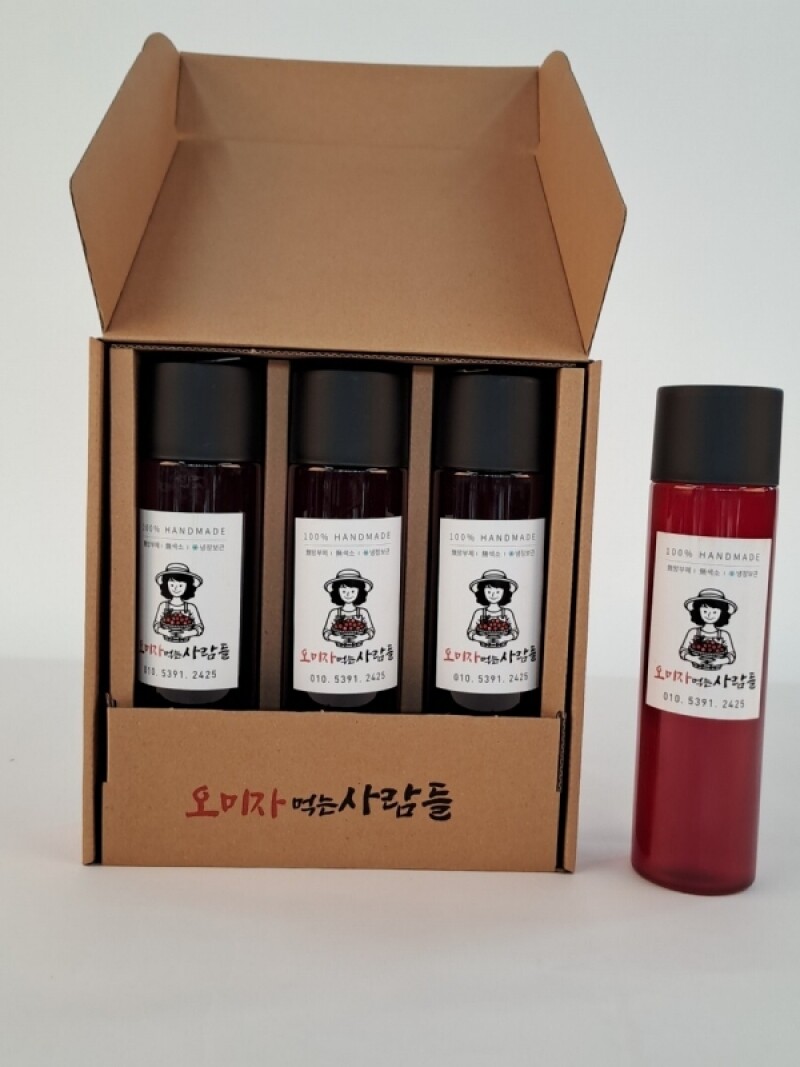 오미자먹는사람들,양구 오미자청 선물세트 500ml x 3병 오미자원액 [원산지:국산(강원도 양구군)]