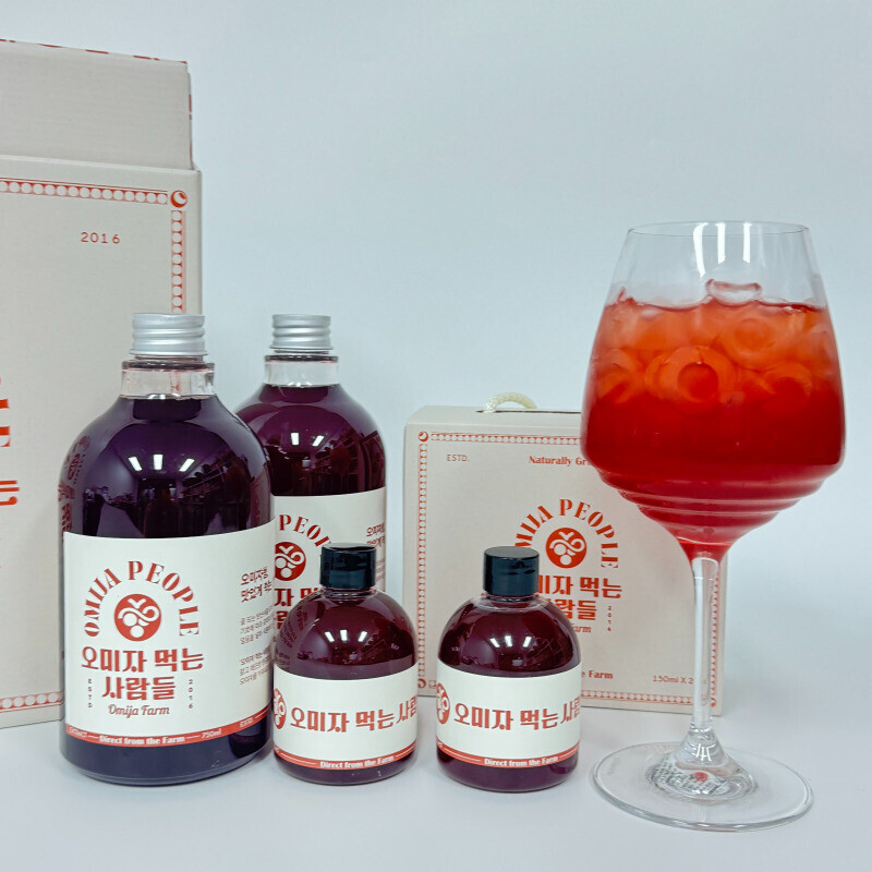 오미자 먹는 사람들,오미자 먹는 사람들 - 양구 오미자청 750ml * 2병 선물세트